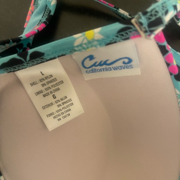 California Waves Bikini size L, NWOT - Picture 8 of 9